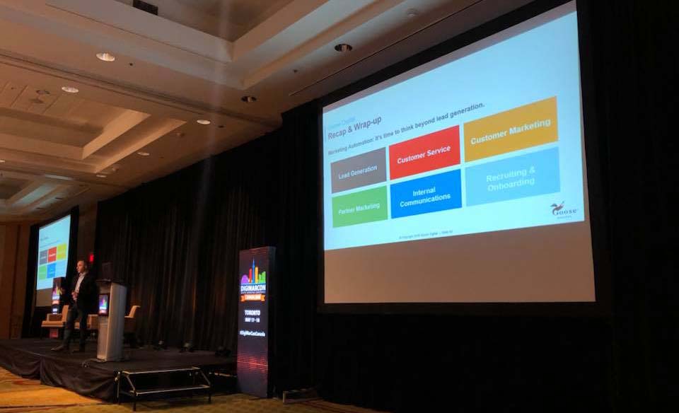 Kevin Butler of Goose Digital talking about customer journeys in marketing automation