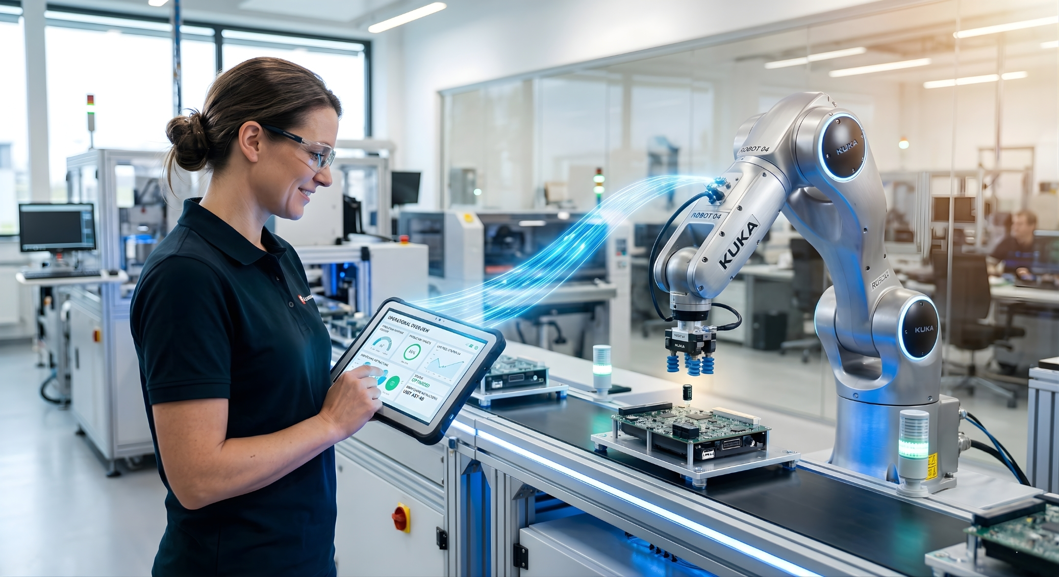 An image of a business owner showing the integration of their CRM and ERP systems.