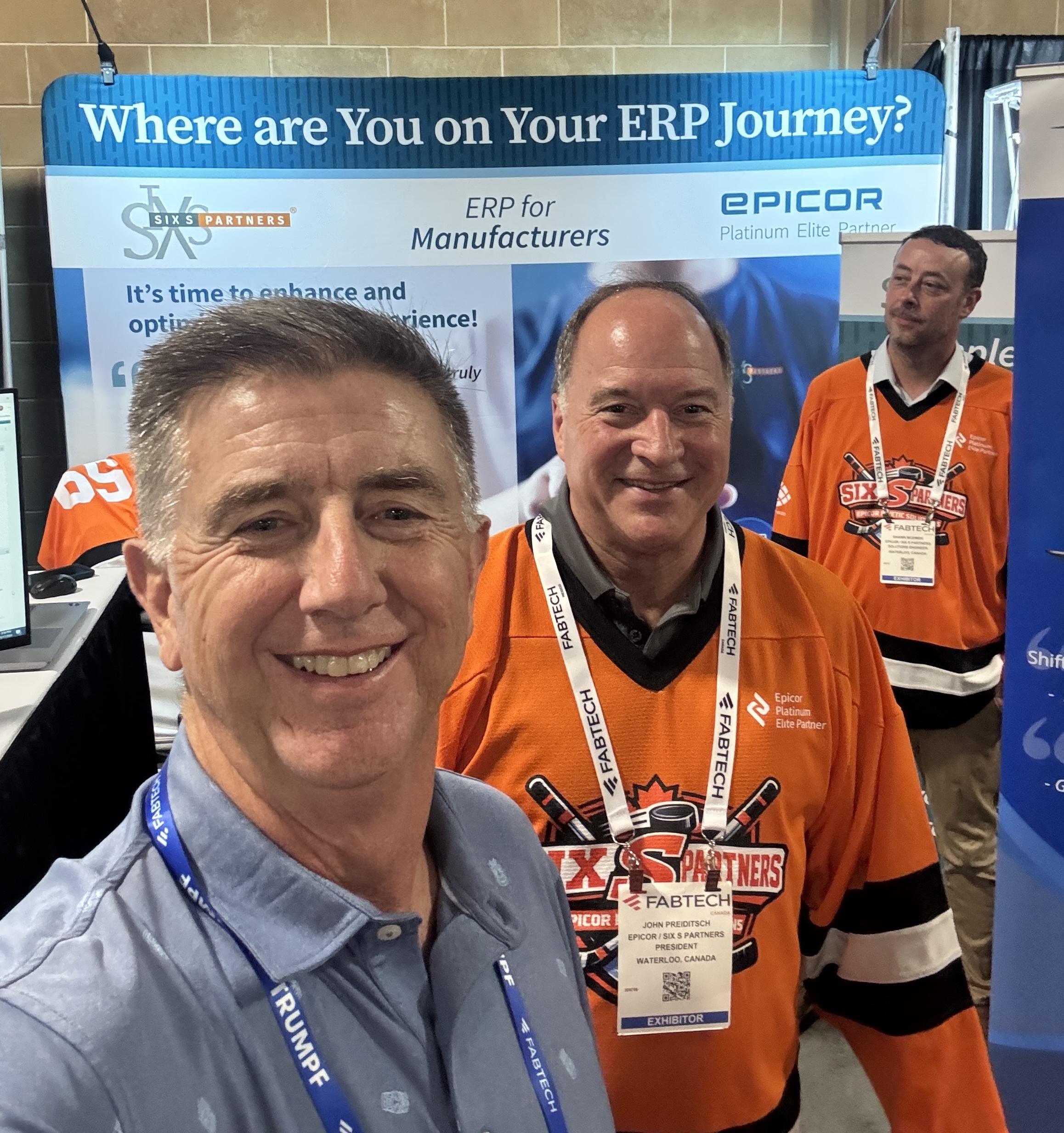 Our VP of Strategic Growth, Mike Jennings, with our clients Six S Partners.