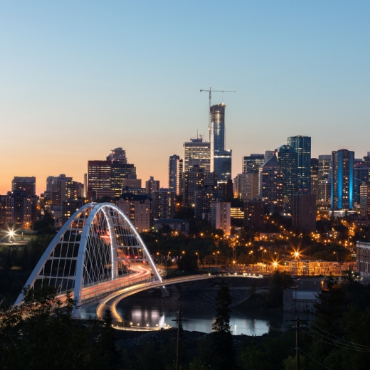 Edmonton skyline.